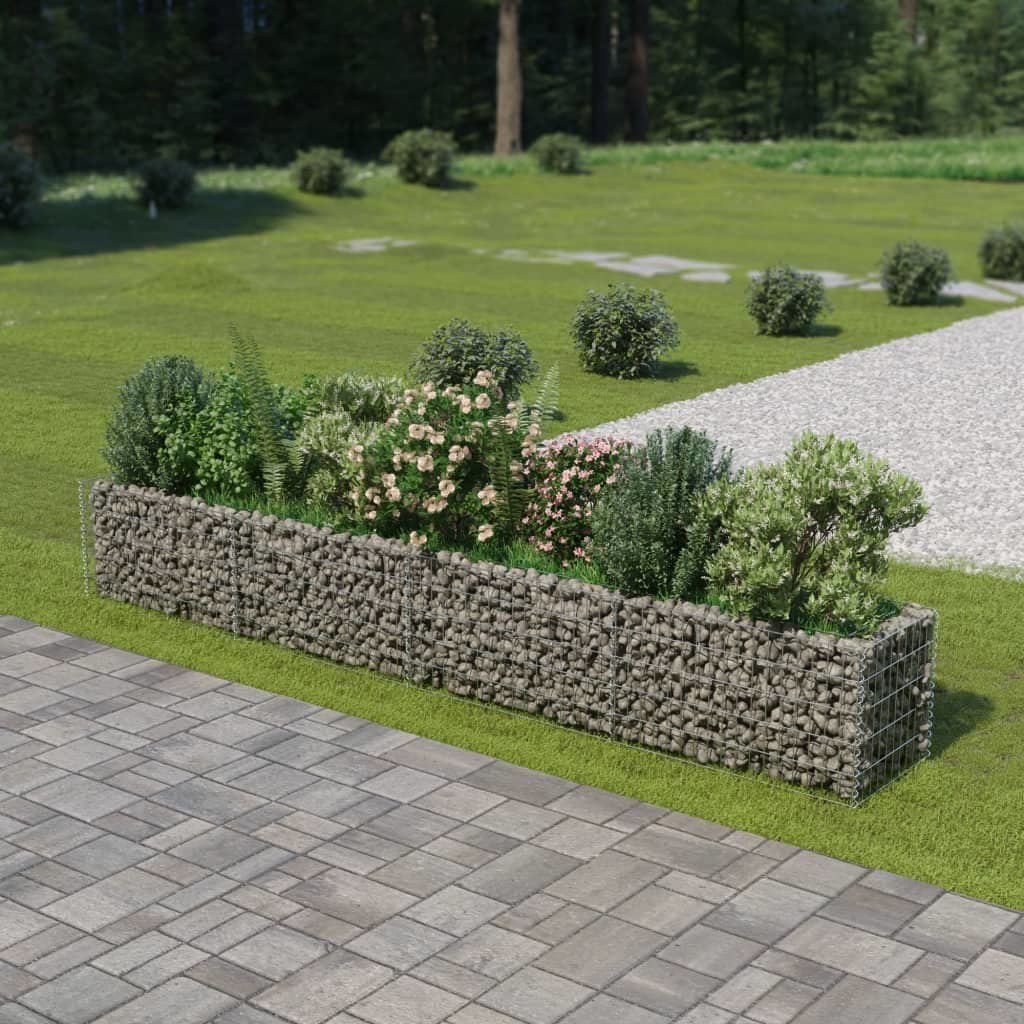 Donica ogrodowa gabion VIDAXL, srebrna, 360x50x50 cm