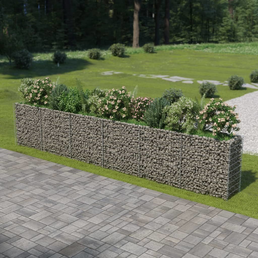 Donica ogrodowa gabion VIDAXL, srebrna, 540x50x100 cm