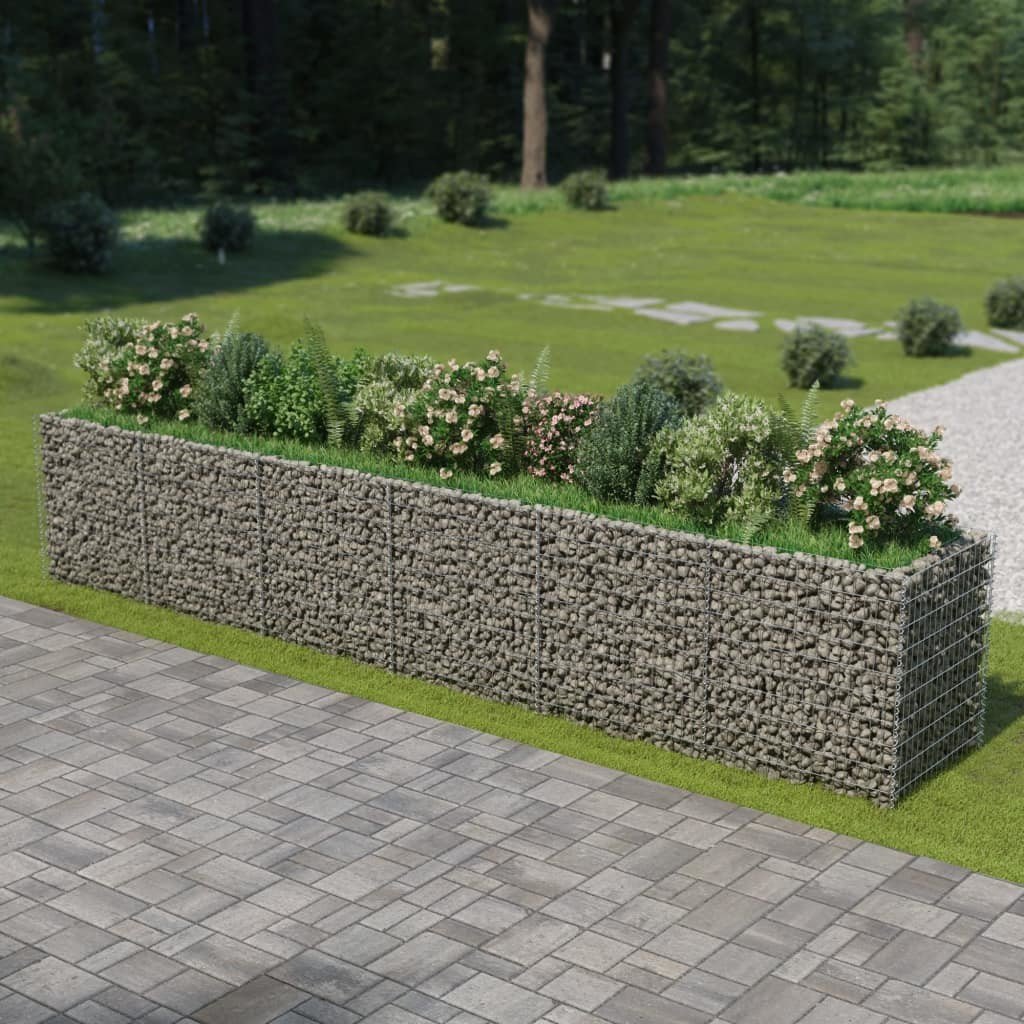Donica ogrodowa gabion VIDAXL, srebrna, 540x90x100 cm