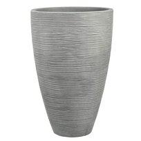 Donica ogrodowa okrągła 40 x 60 cm szara PATIO