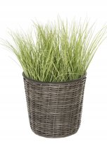 Donica ogrodowa z wkładem rattan doniczka M grafit