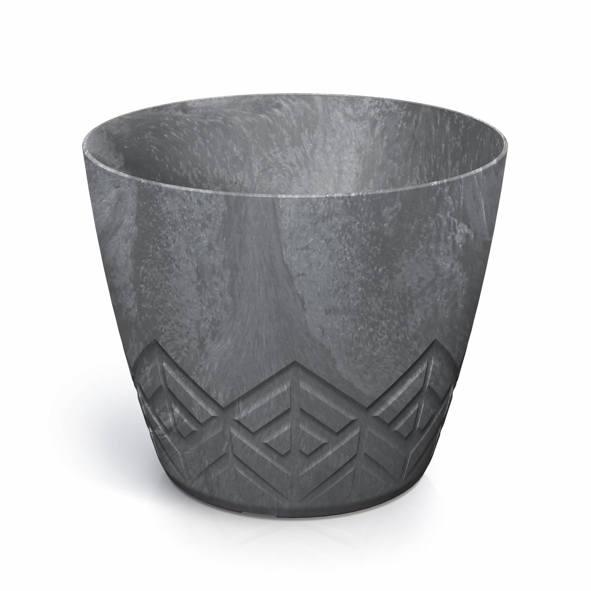 Vaso da fiori 12L Tubus Beton Effect 30x30x28 cm, Antracite | Leroy Merlin