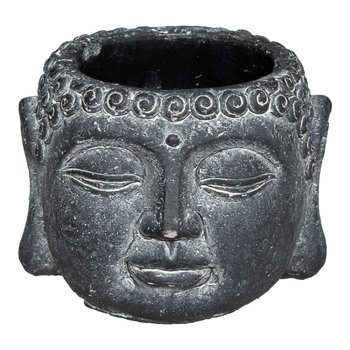 Doniczka budda, Ø 11,5 cm, cementowa, antracytowa - Atmosphera