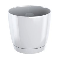 Doniczka COUBI biała 12x11cm - Prosperplast z podstawką