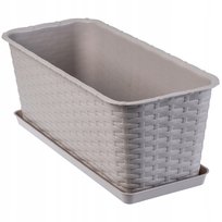 Doniczka Donica Balkonowa Podstawka 40cm Karmelowa