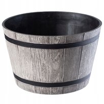 Doniczka Donica Okrągła Na Kwiaty 40Cm Jasnoszary