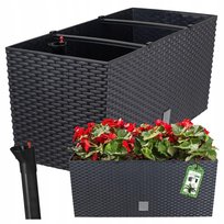 DONICZKA DONICA SKRZYNKA OGRODOWA KWIETNIK NA BALKON ANTRACYT 51,5cm WKŁAD