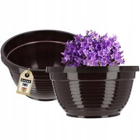 Doniczka Misa Osłonka Do Kwiatów 26cm Brązowa