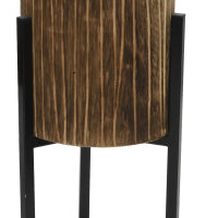 DONICZKA na stojaku kwietnik drewniany metalowy  37 cm - Home Styling Collection