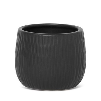 Doniczka osłonka ceramiczna MONI 12X12X10 czarna x2 - Eurofirany