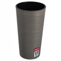 Doniczka Osłonka Na Kwiaty Ekologiczna Szara 25cm