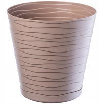 Doniczka Osłonka Na Kwiaty Podstawka Beżowa 13cm