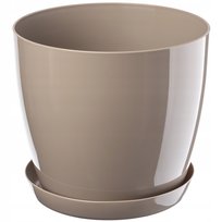 Doniczka Osłonka Na Kwiaty Podstawka Beżowa 20cm
