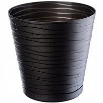 Doniczka Osłonka Na Kwiaty Podstawka Czarna 25cm