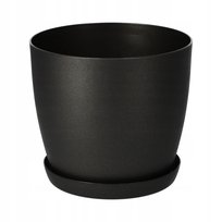 Doniczka Osłonka Na Kwiaty Podstawka Grafit 16cm
