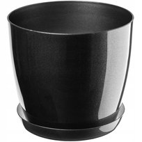 Doniczka Osłonka Na Kwiaty Podstawka Grafit 23cm