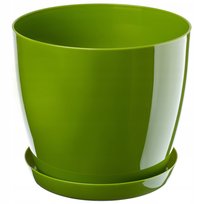Doniczka Osłonka Na Kwiaty Podstawka Zielona 18cm