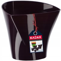 Doniczka Osłonka Na Kwiaty Połysk Śliwkowa 17cm