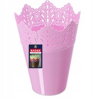 Doniczka Osłonka Na Kwiaty Rośliny Różowa 16,5 cm