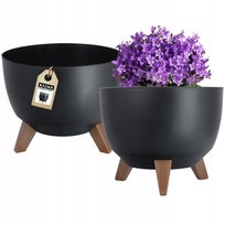 Doniczka Osłonka Na Kwiaty Z Wkładką Nóżki 29Cm