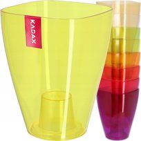 Doniczka Osłonka Na Storczyk Kwiaty Żółta 9 cm