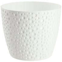 Doniczka Osłonka Okrągła Na Kwiaty Biała 17cm