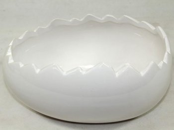 Doniczka PIGMEJKA Jajo, biała, 11x23 cm - Pigmejka
