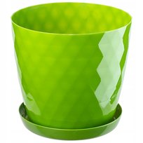 Doniczka + Podstawka Donica Zielona 25cm Kolory