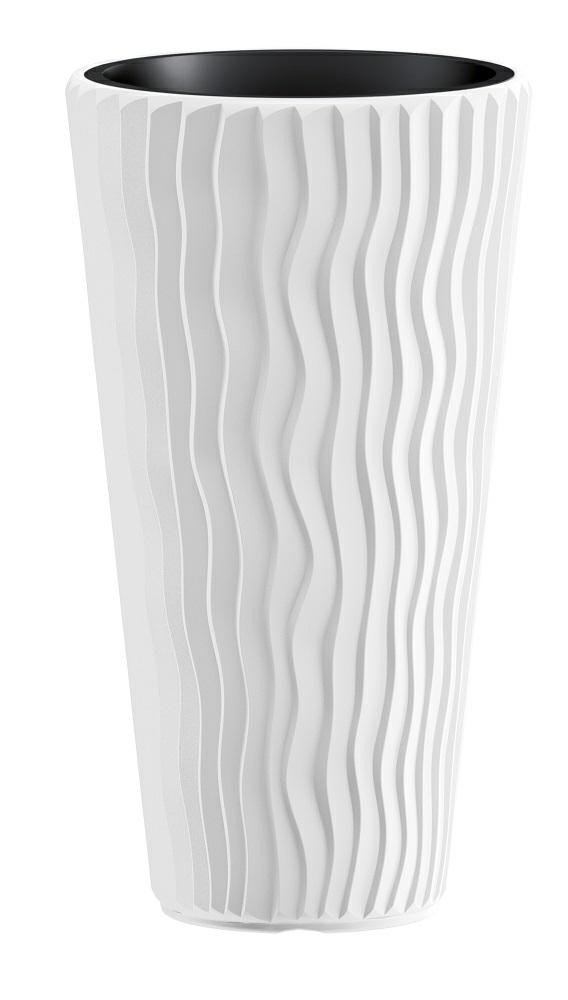 Doniczka PROSPERPLAST Sandy Slim, biała, 29 cm, 22 L