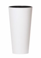 Doniczka PROSPERPLAST Tubus Slim Shine, biała, 20 cm, 8 L
