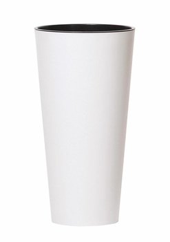 Doniczka PROSPERPLAST Tubus Slim Shine, biała, 20 cm, 8 L - PROSPERPLAST