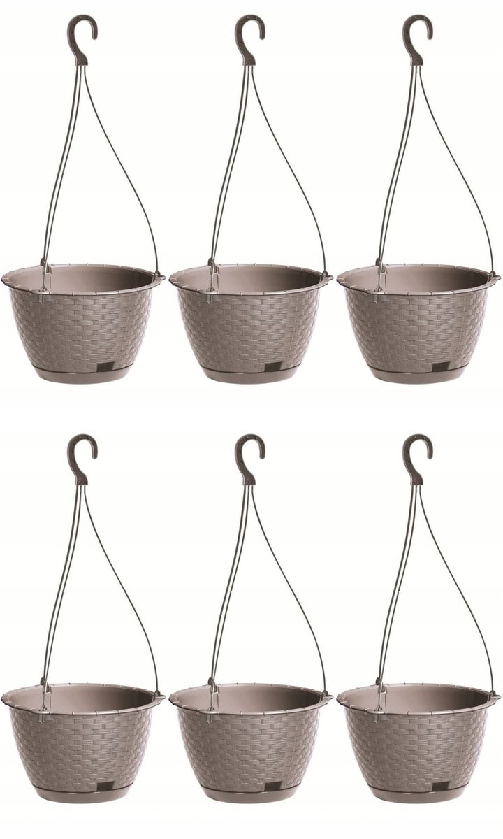 Prosperplast - Vaso sospesa RATOLLA ROUND W 4,85L - 24,3x24,3x16 cm in