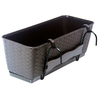 Doniczka Rattan skrzynka 50 cm podstawka + wkład, Umbra - Botle