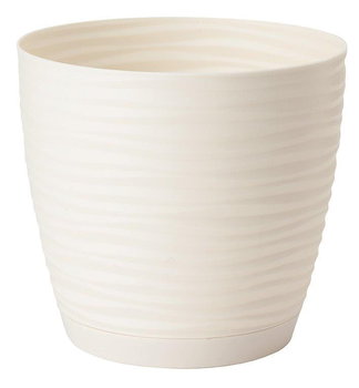 Doniczka Z Podstawką 11 Cm Sahara Kremowa 7455 - FORM PLASTIC