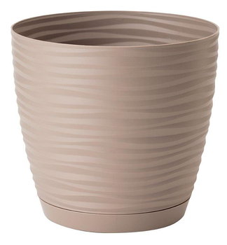 Doniczka Z Podstawką 11 Cm Sahara Taupe 7493 - FORM PLASTIC