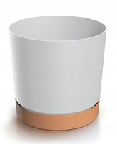 Doniczka Z Podstawką Okrągła Biała Tubo 12,8 Cm PROSPERPLAST