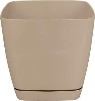 Doniczka z podstawką TOSCANA śr. 11 cm- LATTE - FORM-PLASTIC