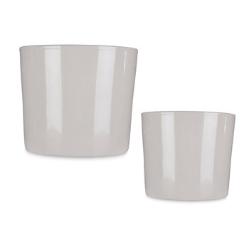 Doniczki ceramiczne MINIMAL, 2 sztuki, Ø 22 cm i Ø 27 cm - IBERGARDEN