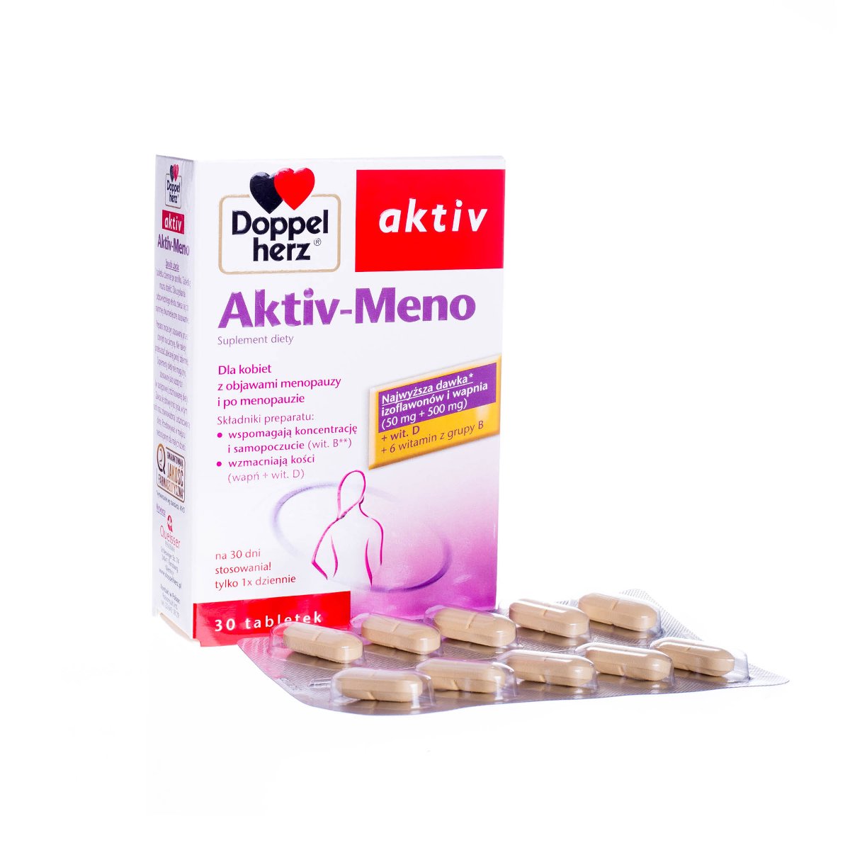 Фото - Вітаміни й мінерали Doppelherz aktiv Aktiv-Meno suplement diety 30 tabletek