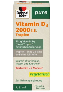 Doppelherz® pure Witamina D3 2000, 9,2 ml - Doppelherz