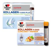 Doppelherz® system KOLLAGEN 11.000 PLUS + KOLLAGEN 11.000 KURKUMA + IMBIR