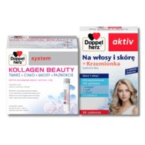 Doppelherz® system KOLLAGEN BEAUTY + Doppelherz® aktiv Na włosy i skórę
