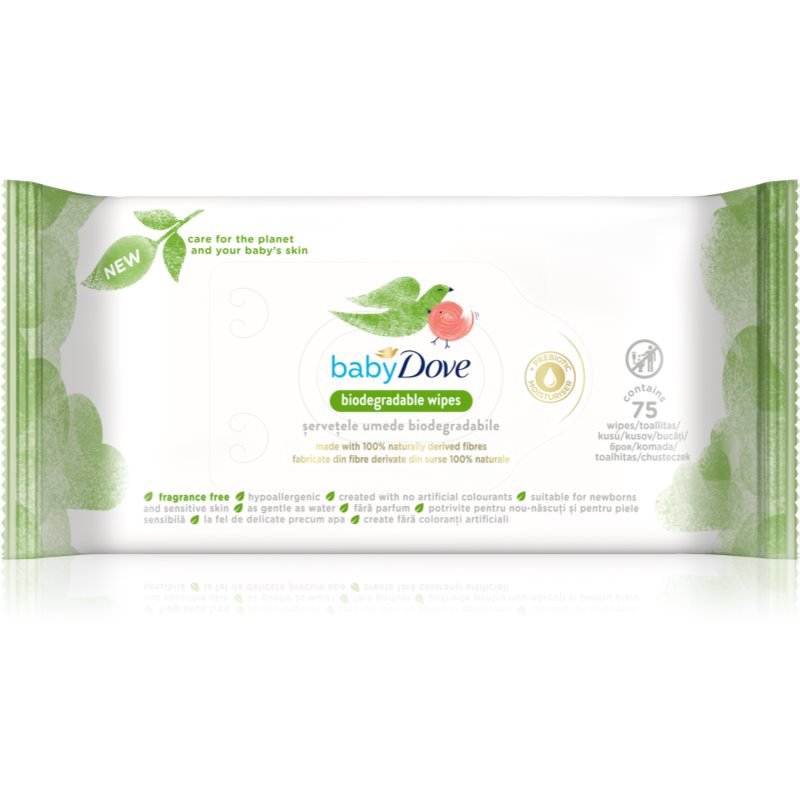 Dove Baby Biodegradable Wipes delikatne nawilżane chusteczki dla dzieci ...