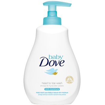 Dove Baby, Emulsja nawilżająca do mycia ciała i włosów dla dzieci, 400 ml - Dove