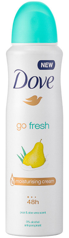 Empik Dove, Go Fresh Pear&Aloe Vera, antyperspirant w aerozolu, 150 ml