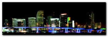 Downtown Miami plakat obraz 95x33cm - Wizard+Genius
