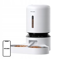 Dozownik Karmy Petlibro Granary Z Podwójną Miską, Wifi, 5L(Biały)