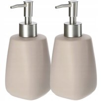 Dozownik Na Mydło Płyn Pojemnik Beżowy 2 x 400ml