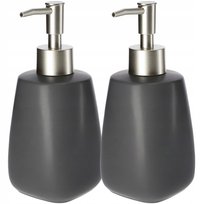 Dozownik Na Mydło Płyn Pojemnik Szary 2 x 400ml