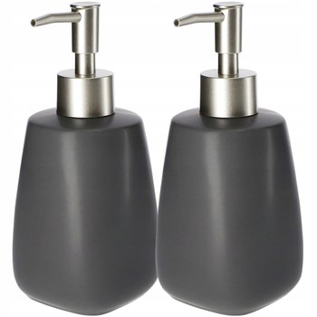 Dozownik Na Mydło Płyn Pojemnik Szary 2 x 400ml - KADAX